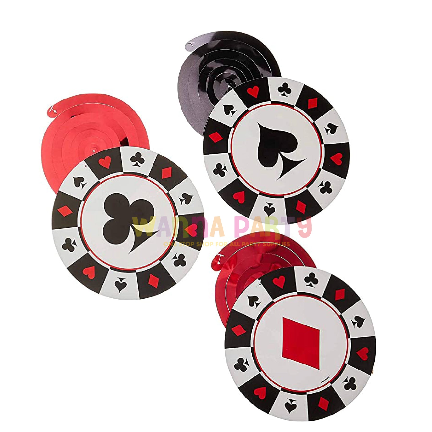 Casino Swirl Decoration - 12 PC