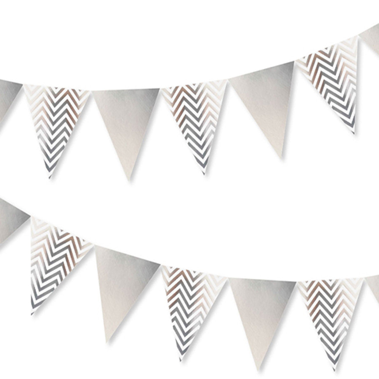 Chevron Silver Flag Buning - Over 9 FT