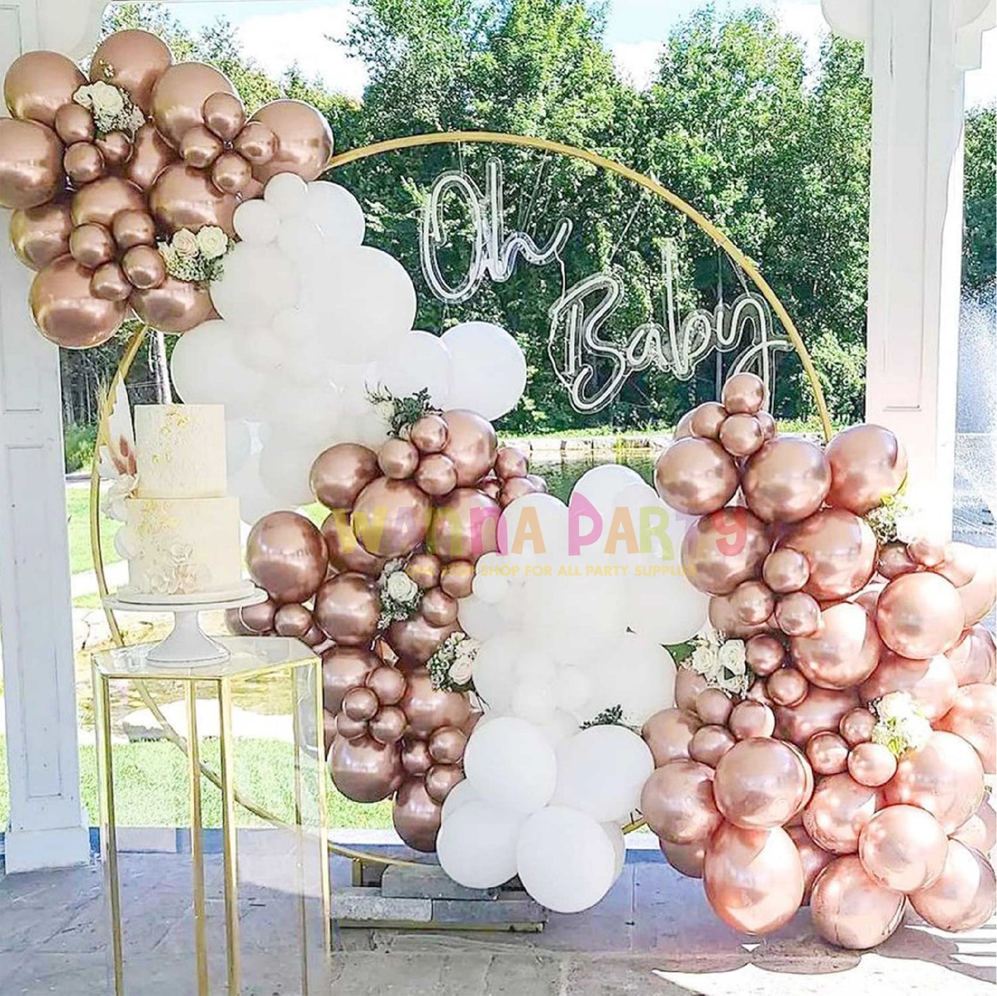 5" Chrome Champagne Gold Balloon - 100PC