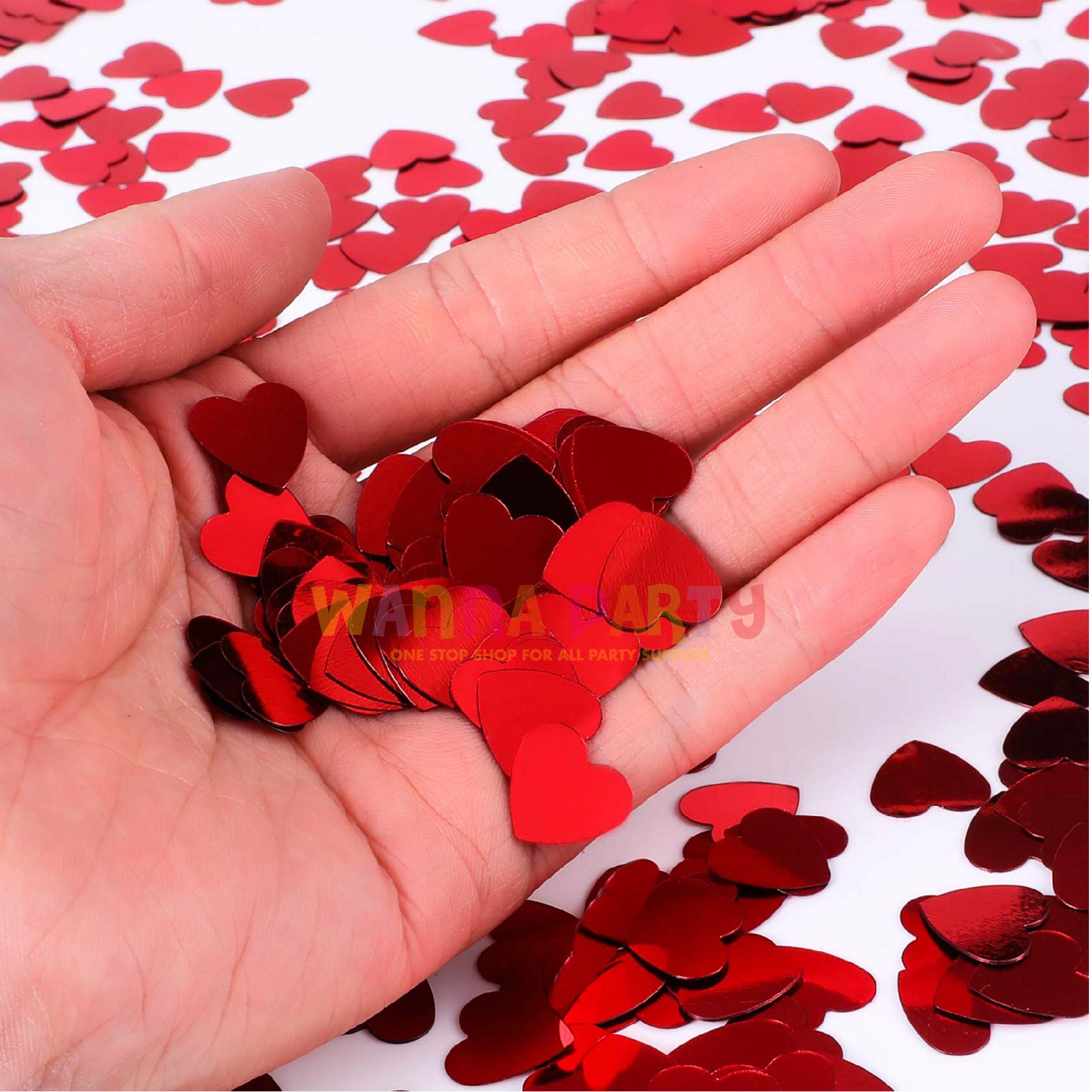 Red Heart Shape Confetti