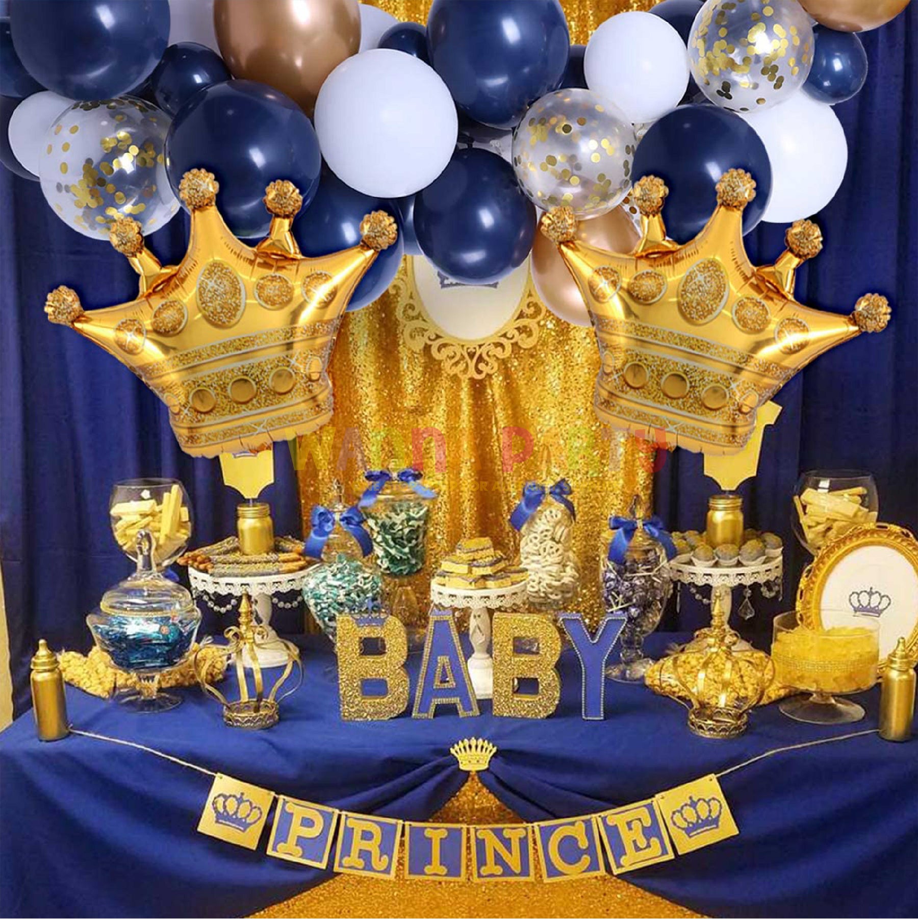 Crown Shape Golden Balloon 28"