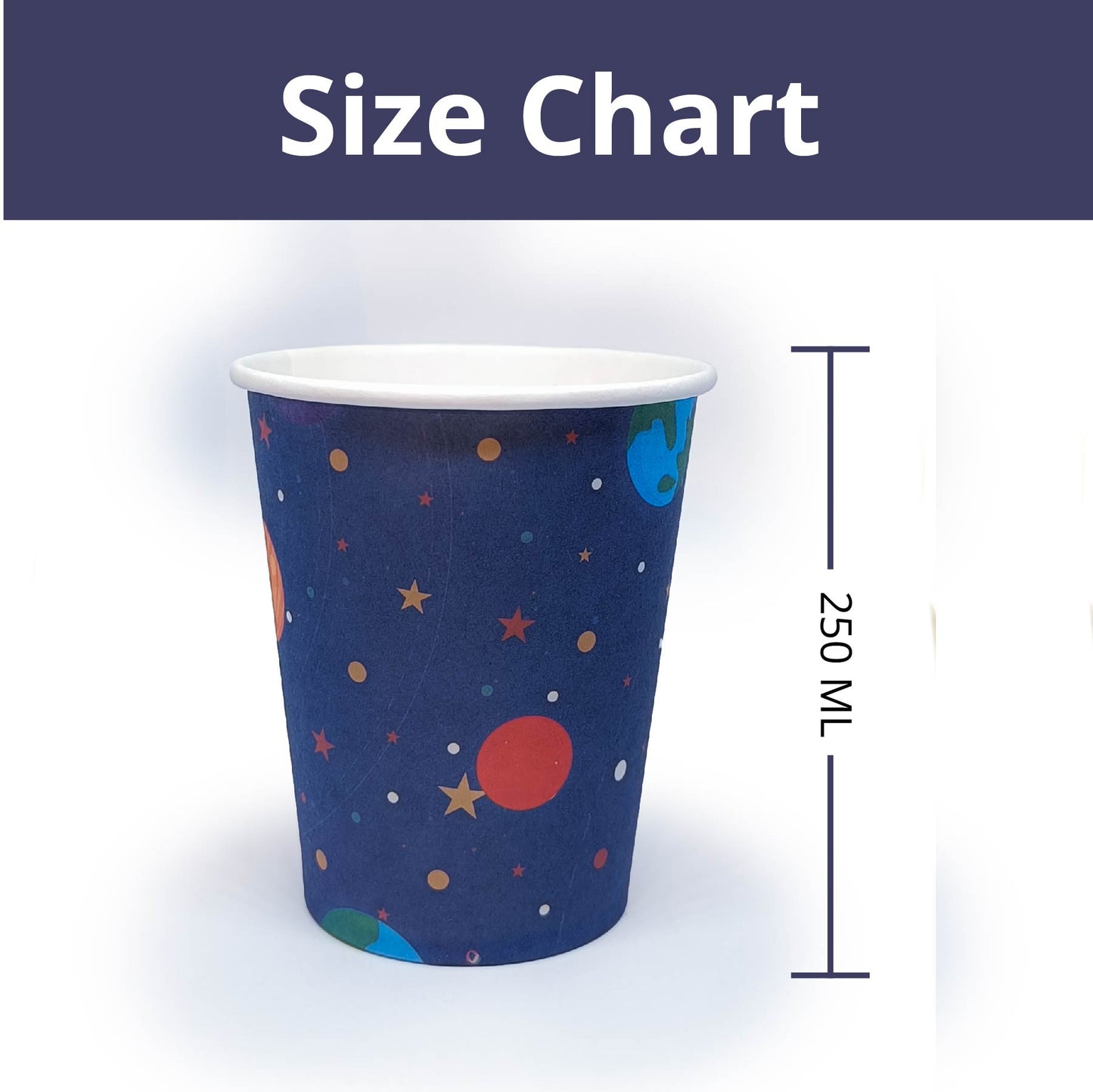 Space Theme Paper Cups - 8PC