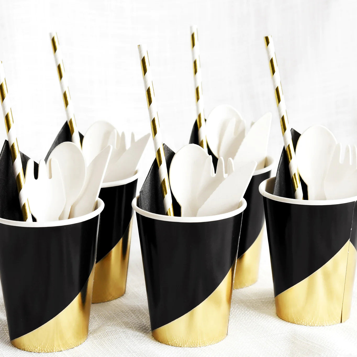 Paper Cups Black Gold - 10PC