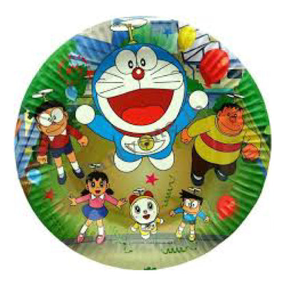 9" Doraemon Paper Plates - 10PC