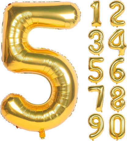 Number 1  Golden Foil Balloon - Helium Quality - 40 inches - 1PC