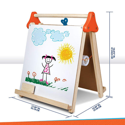 Wooden 3 in 1 Table Top Easel by WORBAX — kids activity toy for outdoor play and birthday gifts - image 7