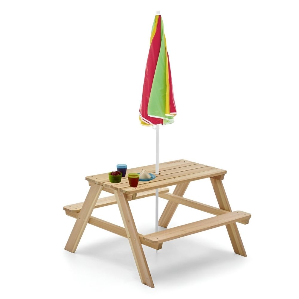 Plum Rectangular Picnic Table With Parasol (Natural) by Plum — kids activity toy for outdoor play and birthday gifts - image 5