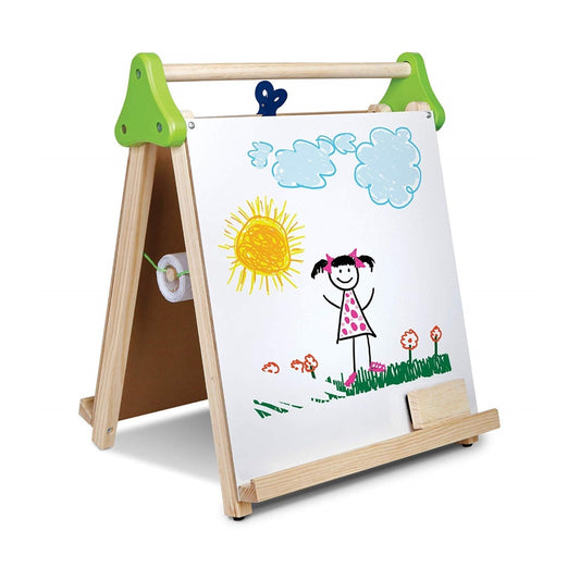 Wooden 3 in 1 Table Top Easel by WORBAX — kids activity toy for outdoor play and birthday gifts - image 1