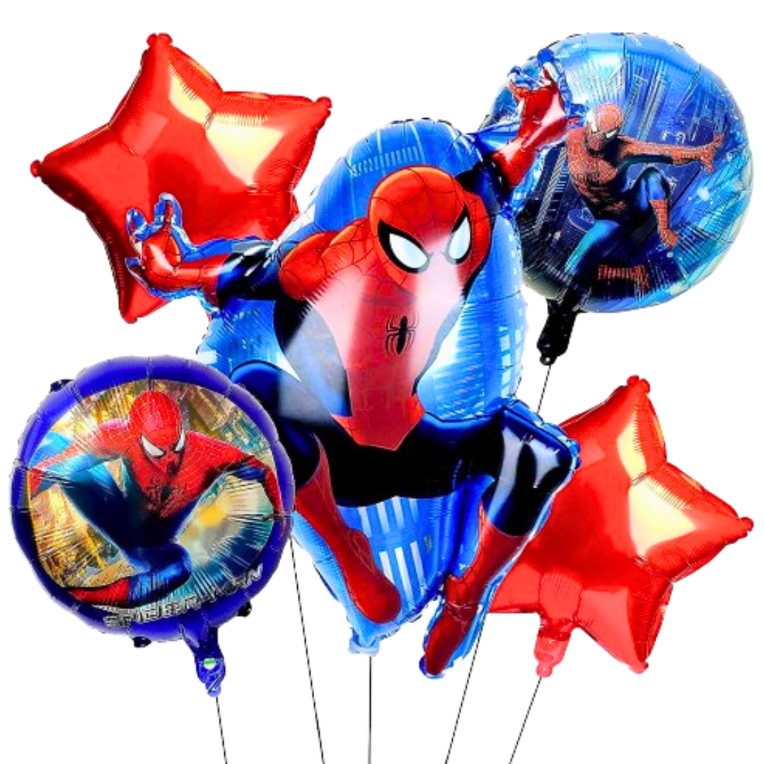 Spiderman Foil balloon Set Of 5 ( w/ Helium Gas)