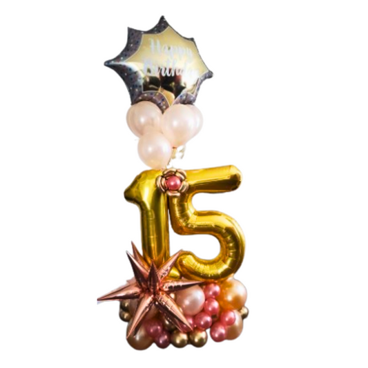 Happy 15th Birthday Balloon Bouquet