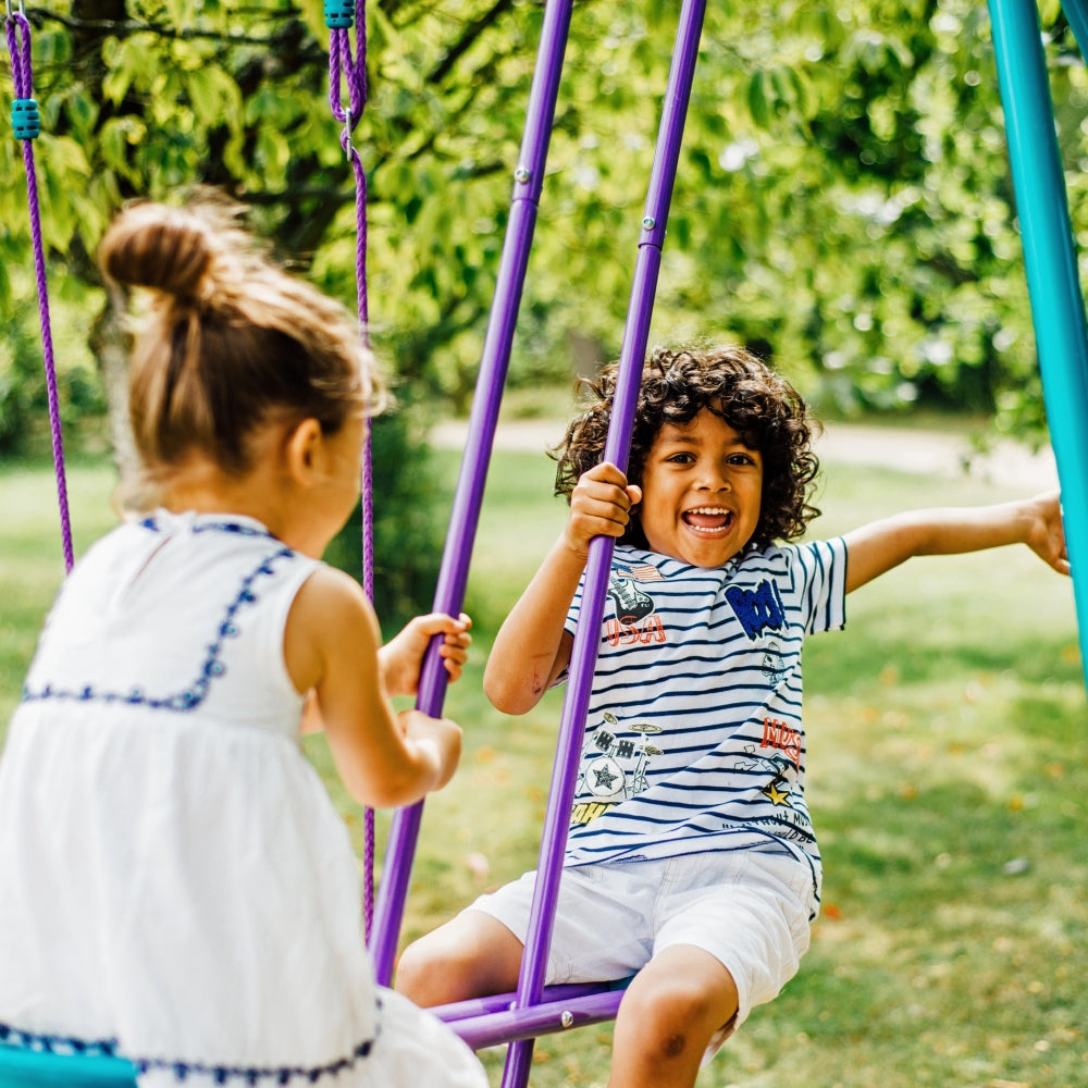 Plum Metal Jupiter Double Swing And Glider Set by Plum — kids activity toy for outdoor play and birthday gifts - image 4