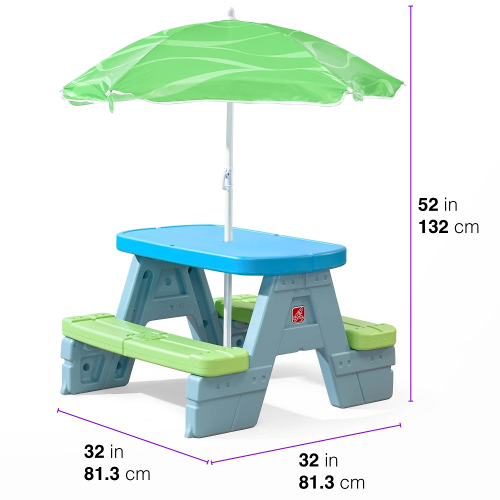 Sun & Shade Picnic Table W/ Umbrella by Step2 — kids activity toy for outdoor play and birthday gifts - image 4