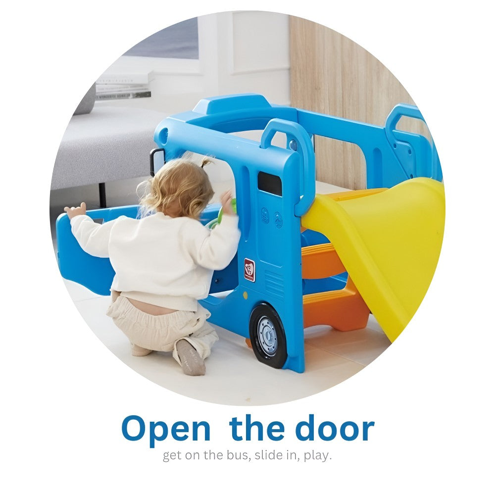 BLUE COMPACT BUS SLIDE by YAYA — kids activity toy for outdoor play and birthday gifts - image 6