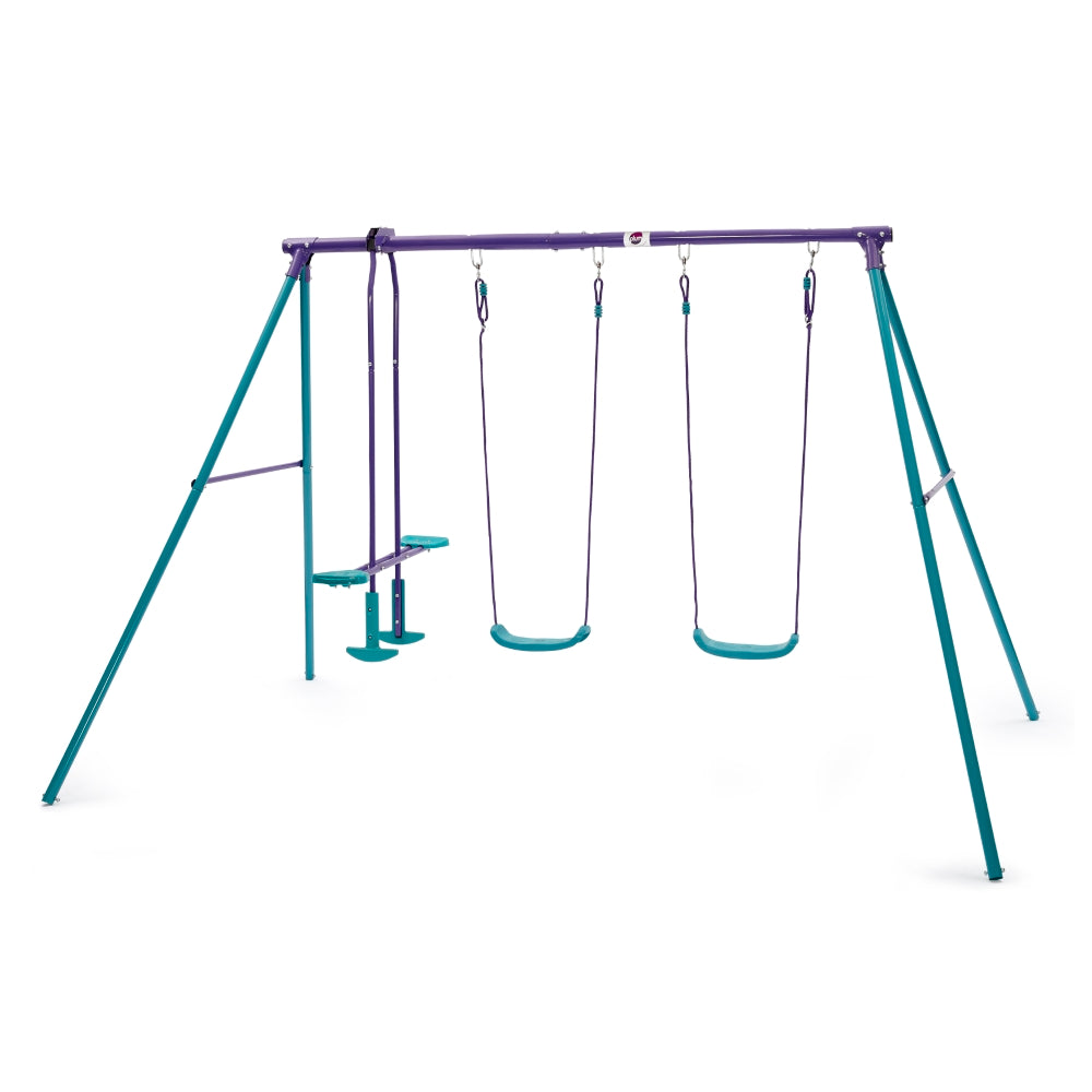 Plum Metal Jupiter Double Swing And Glider Set by Plum — kids activity toy for outdoor play and birthday gifts - image 1