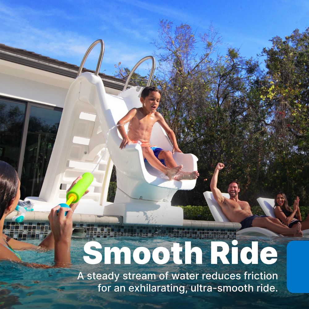Vero Poolside Slide (White) by Step2 — kids activity toy for outdoor play and birthday gifts - image 6