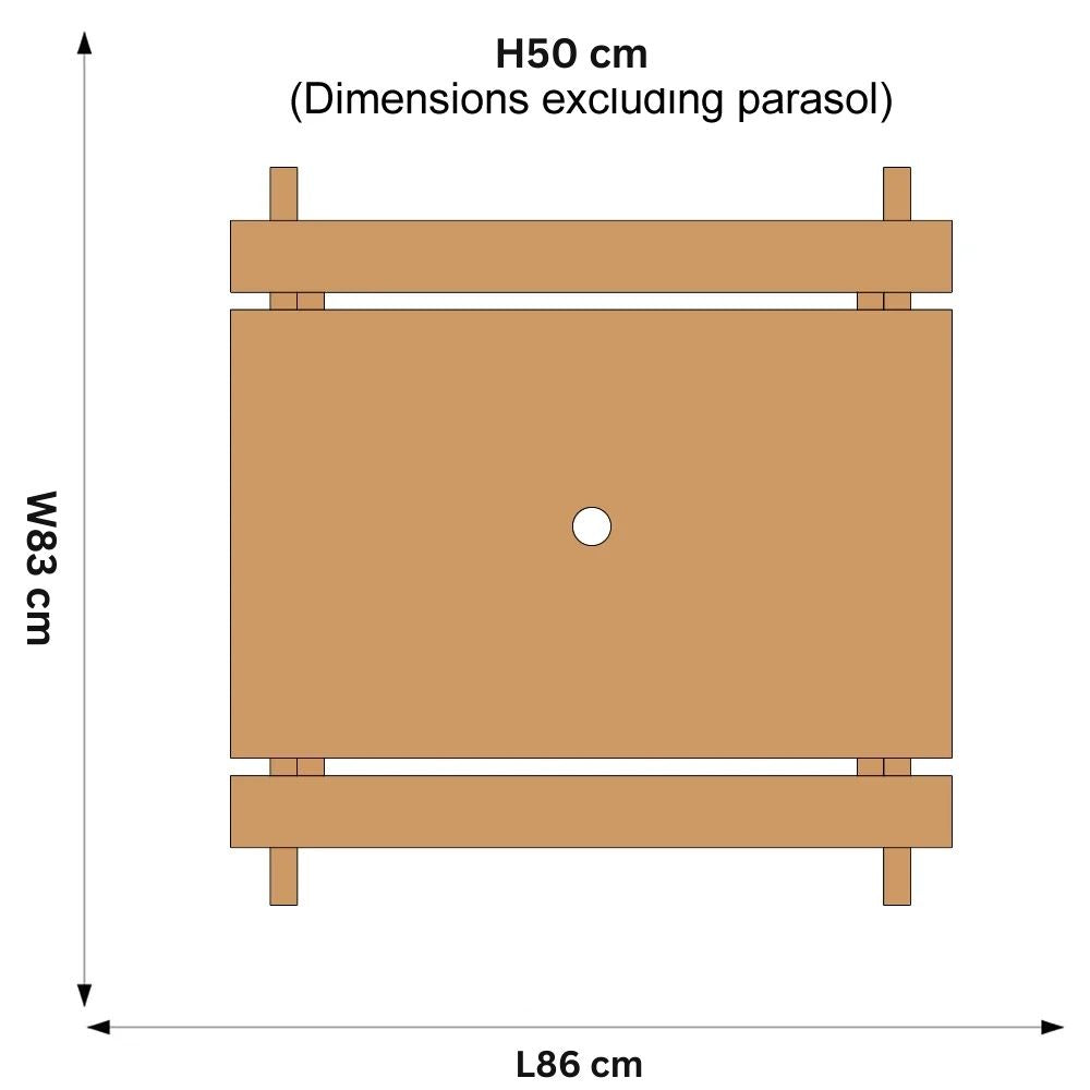 Plum Rectangular Picnic Table With Parasol (Natural) by Plum — kids activity toy for outdoor play and birthday gifts - image 4