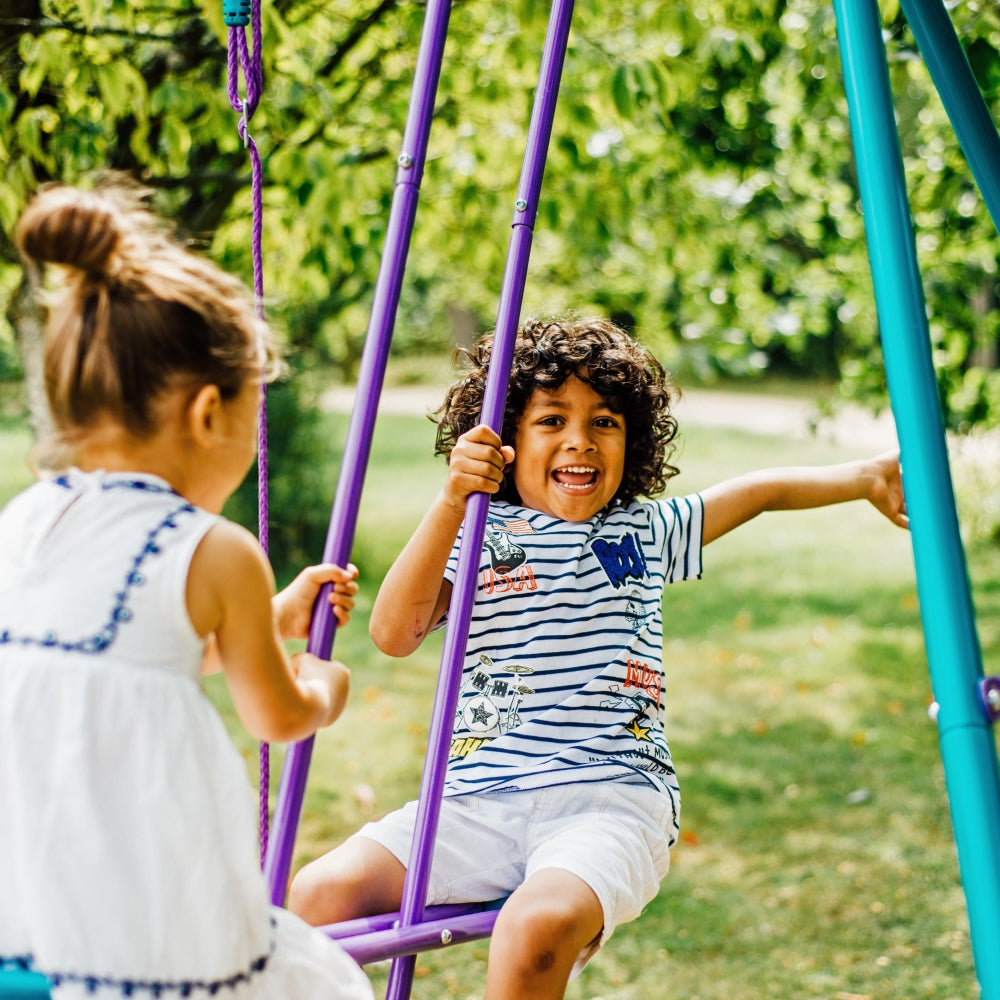 Plum Helios Metal Single Swing And Glider Set - kids toy for playdates, birthdays, and active play - image 2