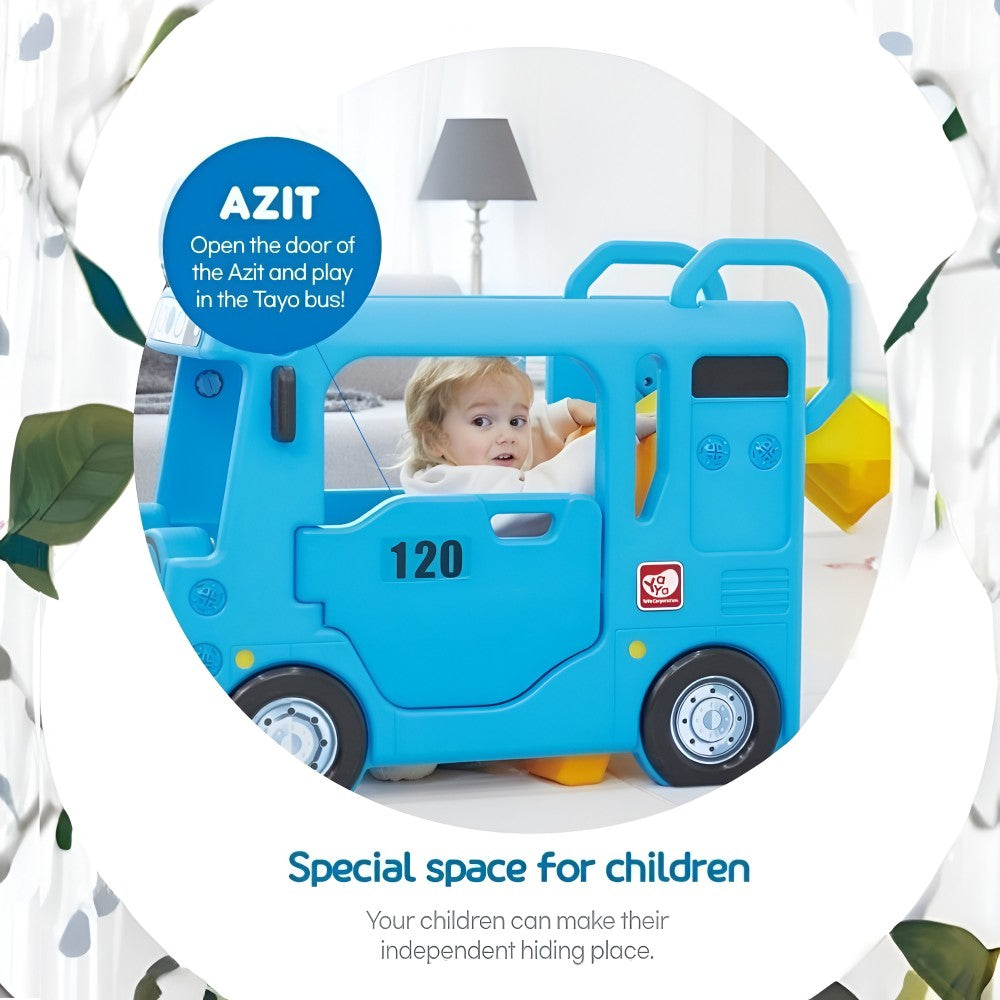 BLUE COMPACT BUS SLIDE by YAYA — kids activity toy for outdoor play and birthday gifts - image 9