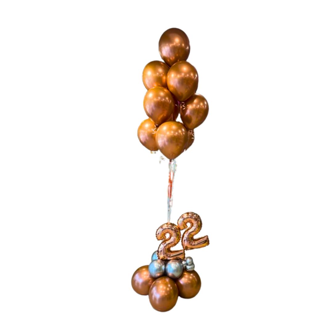 Balloon Bouquet-  22nd Birthday  (w/Helium Gas)