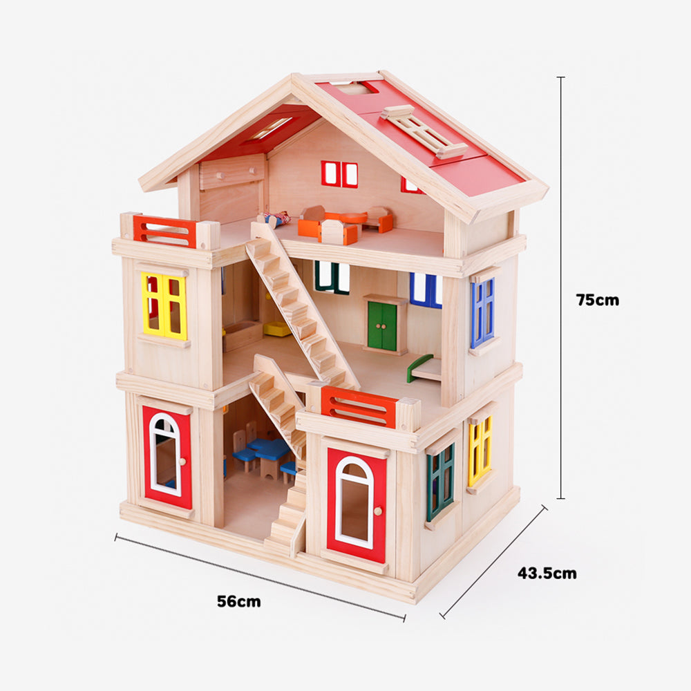 WOODEN DOLL HOUSE - kids toy for playdates, birthdays, and active play - image 3