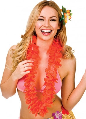 Neon Lei Garland Orange