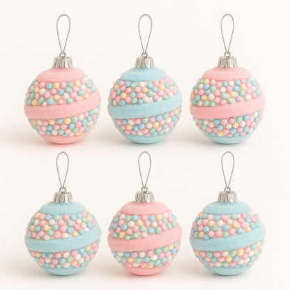 Christmas Candy Balls Tree Hangings - 6PC