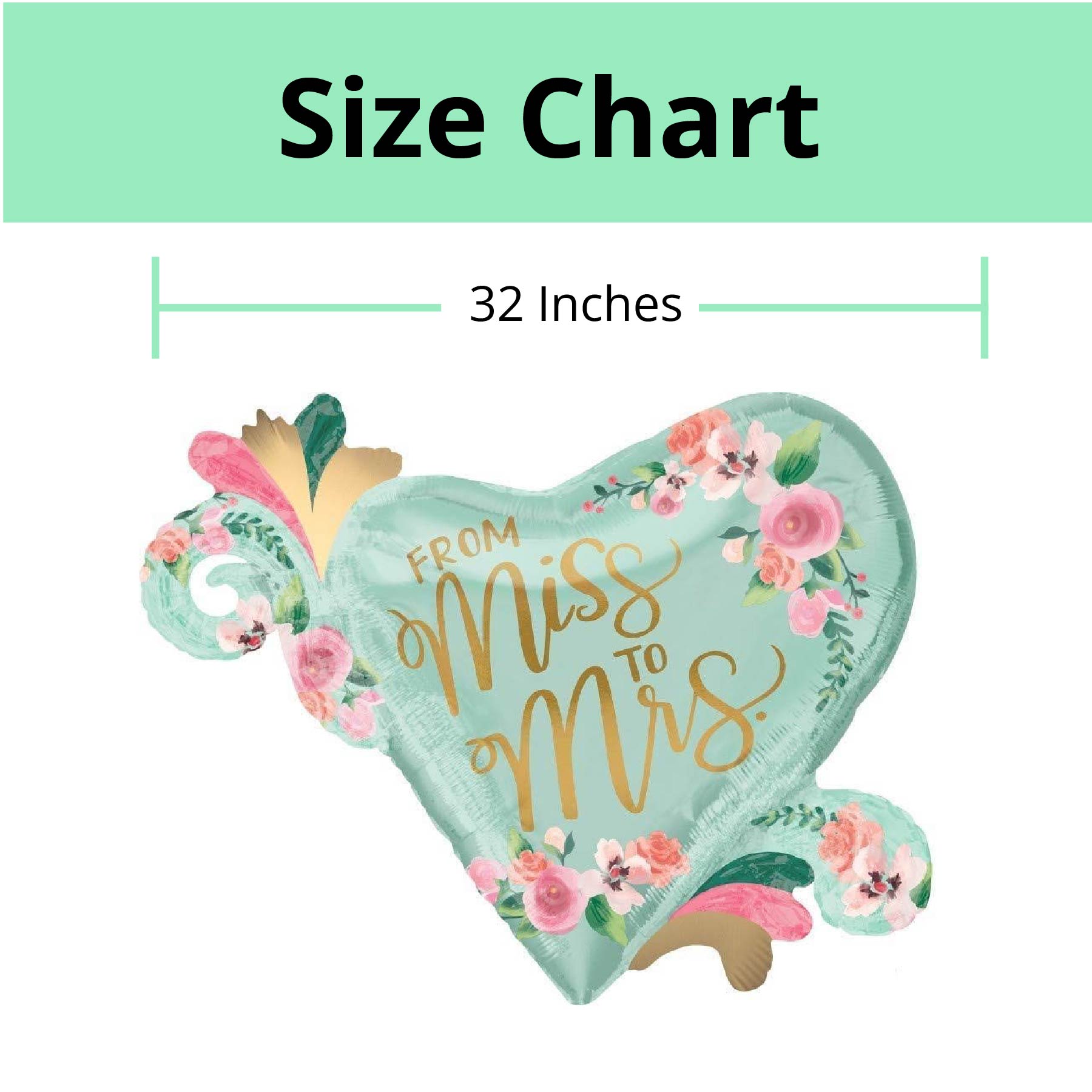 From Miss to Mrs. Bachelorette Party Balloon 32"  P