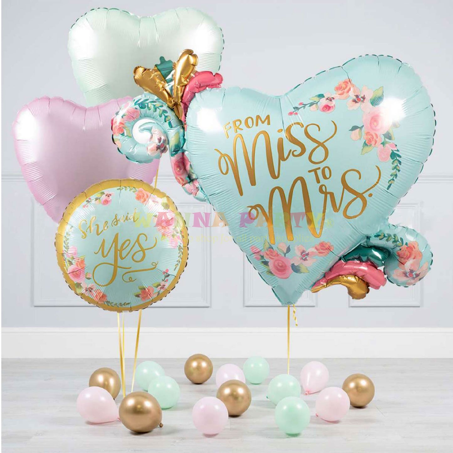 From Miss to Mrs. Bachelorette Party Balloon 32"  P