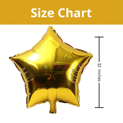 Gold Star Foil Balloon 32"