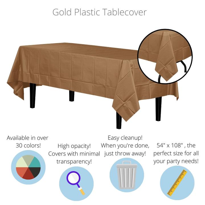 Gold Tablecover 54 inch x 108 inch