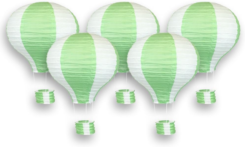 Hot Air Balloons Lanterns Green