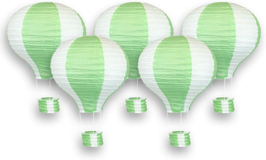 Hot Air Balloons Lanterns Green