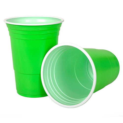 Beer Pong Cups Green - 20PC