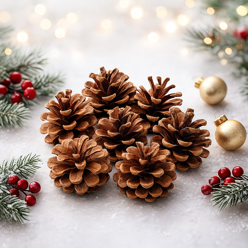 Pine Cone Hanging for Tree Decorations - 8PC