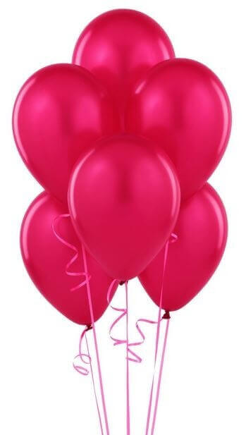 8" Hot Pink Latex Balloon - 20ct