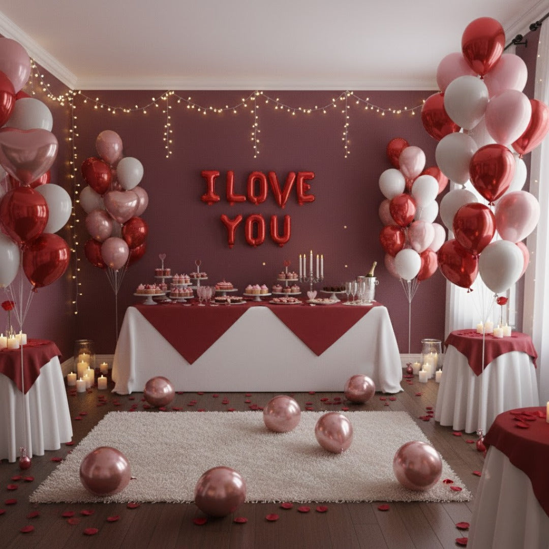 I Love You Foil Balloon Banner