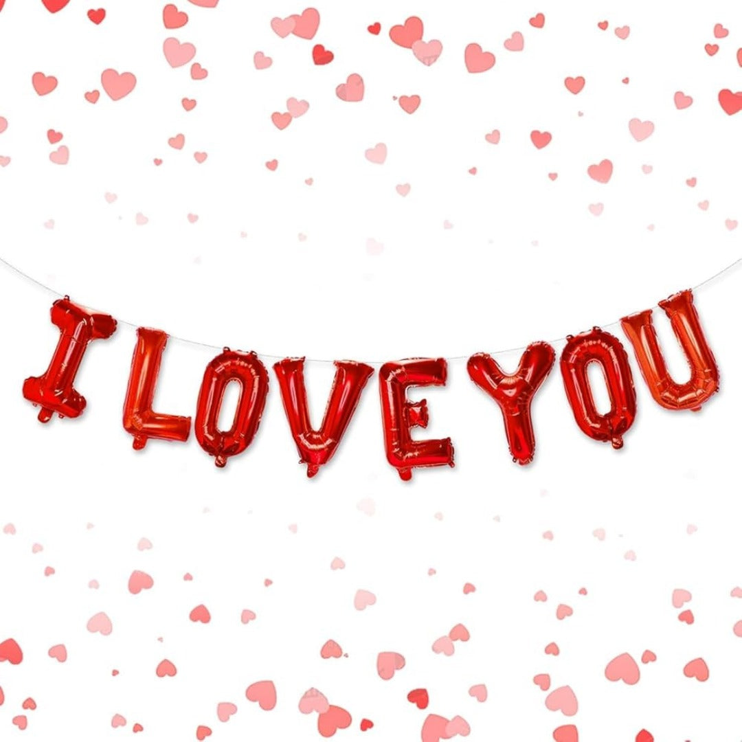 I Love You Foil Balloon Banner