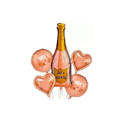 Lets Party Champagne Balloons - 5PC