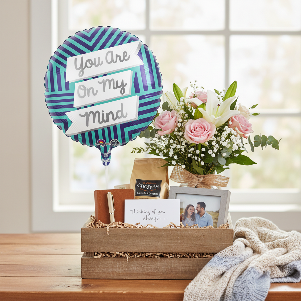 You Are On My Mind Balloon - Long Distance Care Package