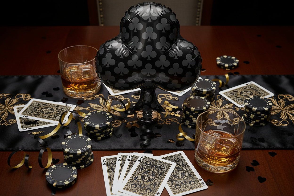 Club Balloon - Poker Night Table Centrepiece