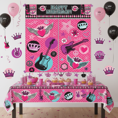 Rocker Princess scene setter full room party setup