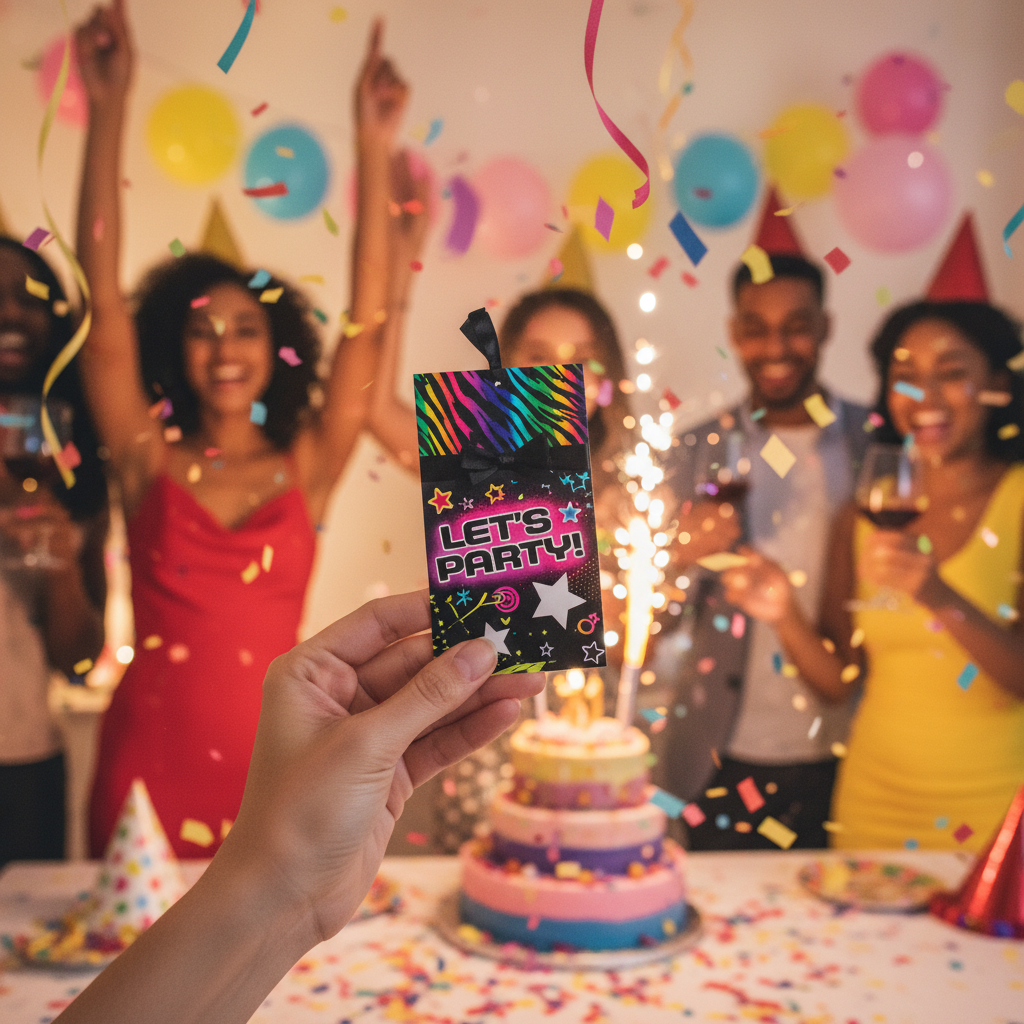 Totally Awesome Jumbo Party Invite held at Birthday Party