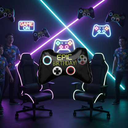 Epic Birthday Gaming Balloon - Gaming Photo Booth
