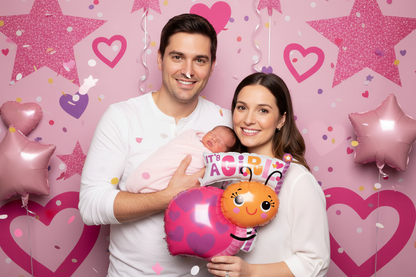 It's a Girl Snail Balloon - Photo Booth with Family