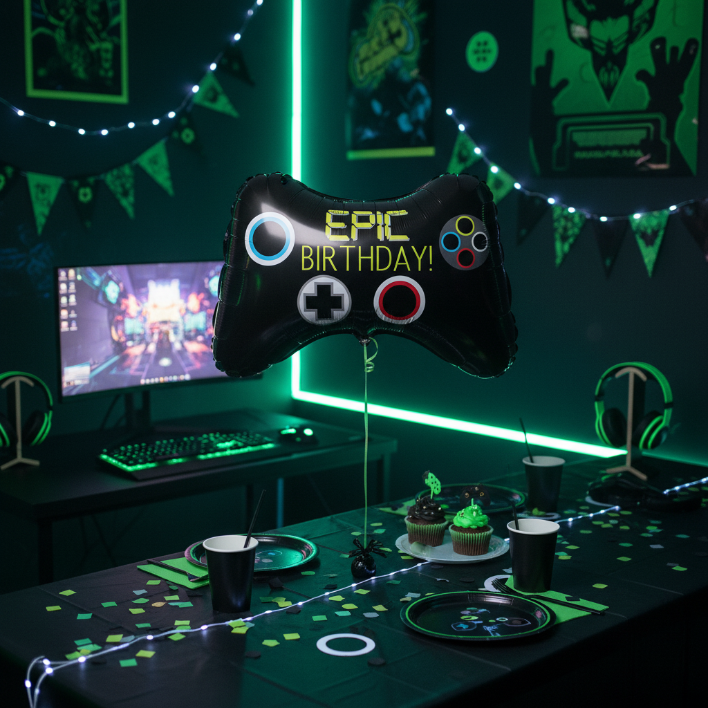 Epic Birthday Gaming Balloon - Gamer Birthday Party