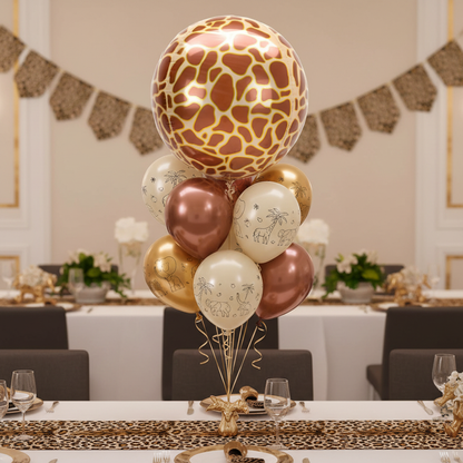 Giraffe Print Orbz Balloon - Balloon Bouquet Centrepiece