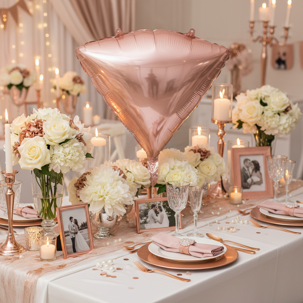 Rose Gold Diamond Balloon - Bridal Shower