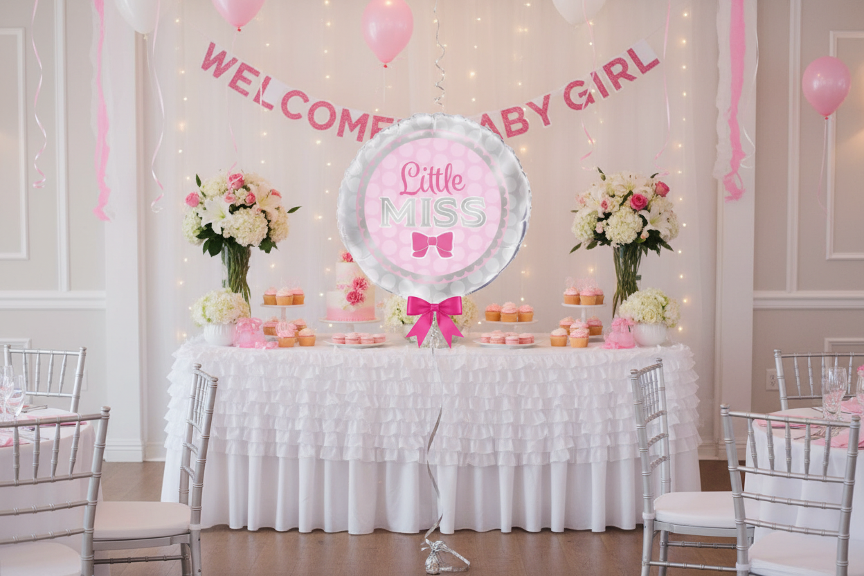 Little Miss Balloon - Baby Shower Party Setup