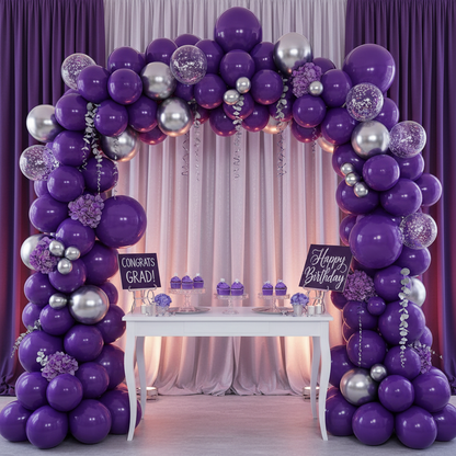 Purple Latex Balloon - Balloon Garland Arch