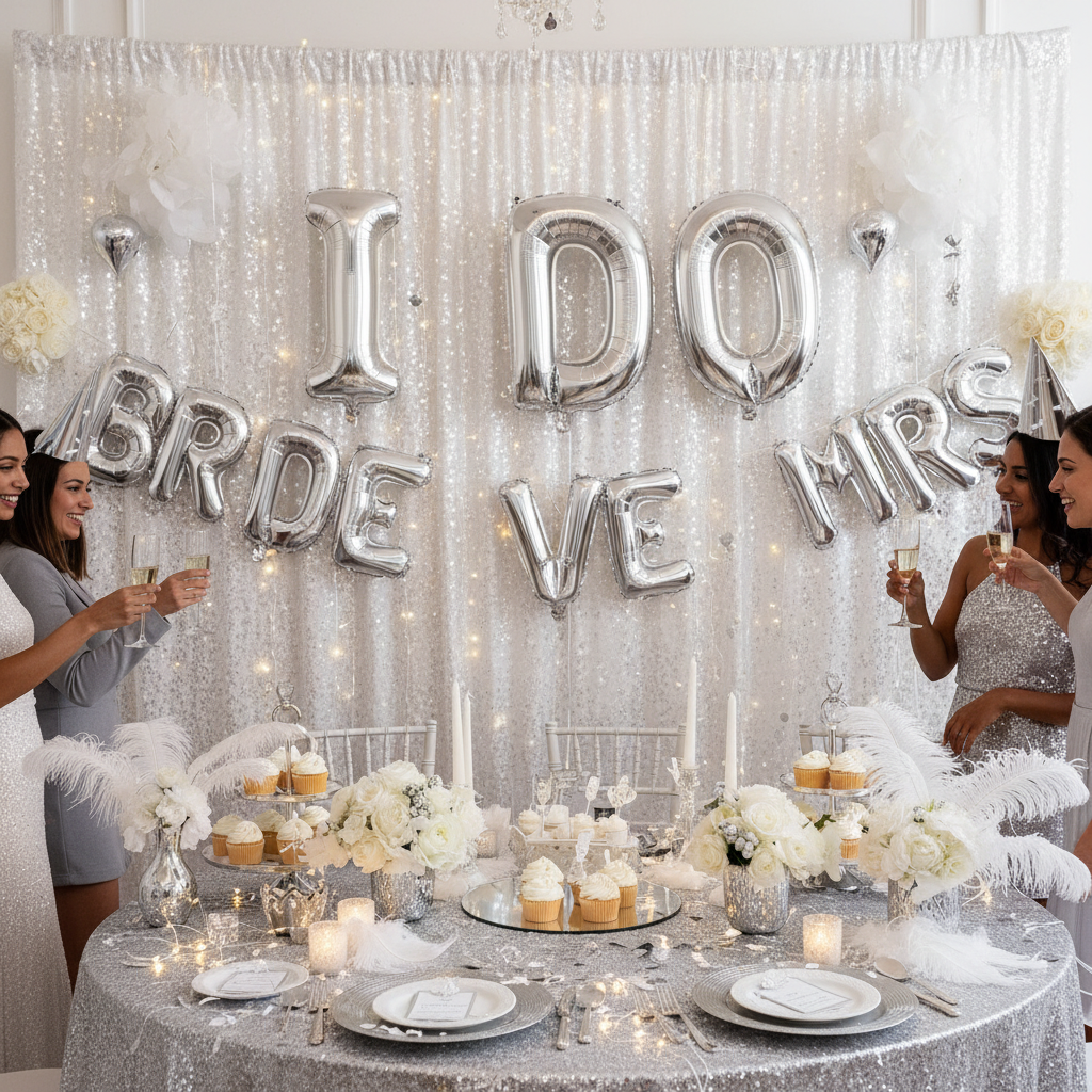 Silver Letter I Balloon - I DO Bridal Shower